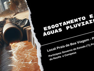 O Esgotamento, na praia de Boa Viagem, desprezado, pela fiscalização.