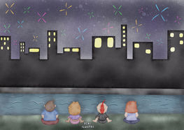 Friends and fireworks