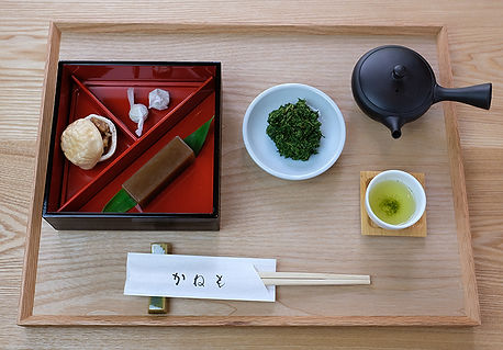 くるみ最中+栗羊羹+玉露.jpg