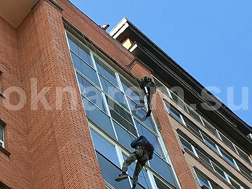 Герметизация алюминиевого фасадного остекления жилого комплекса