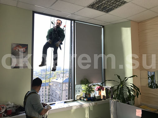 Замена стеклопакетов на створки в фасадном остеклении