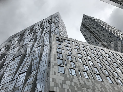Замена стеклопакетов в фасаде дома на Моcфильмовской