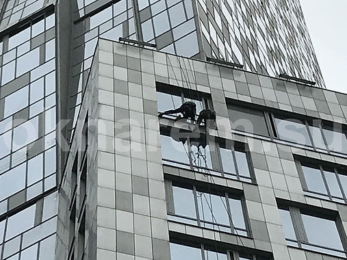 Замена стемалитов на стеклопакеты альпинистами