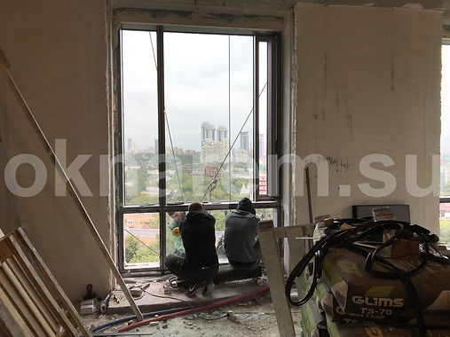 Замена стеклопакетов альпинистами в ЖК Дом на Мосфильмовской