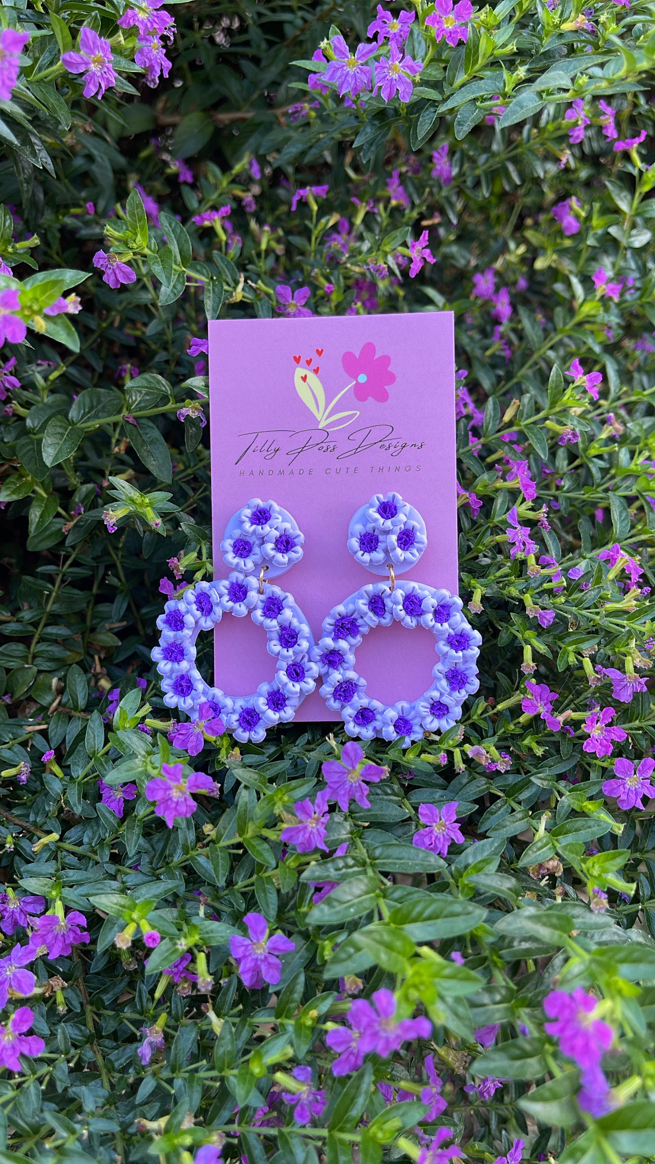 Tilly’s Blooms - Lavender and Violet Dangles