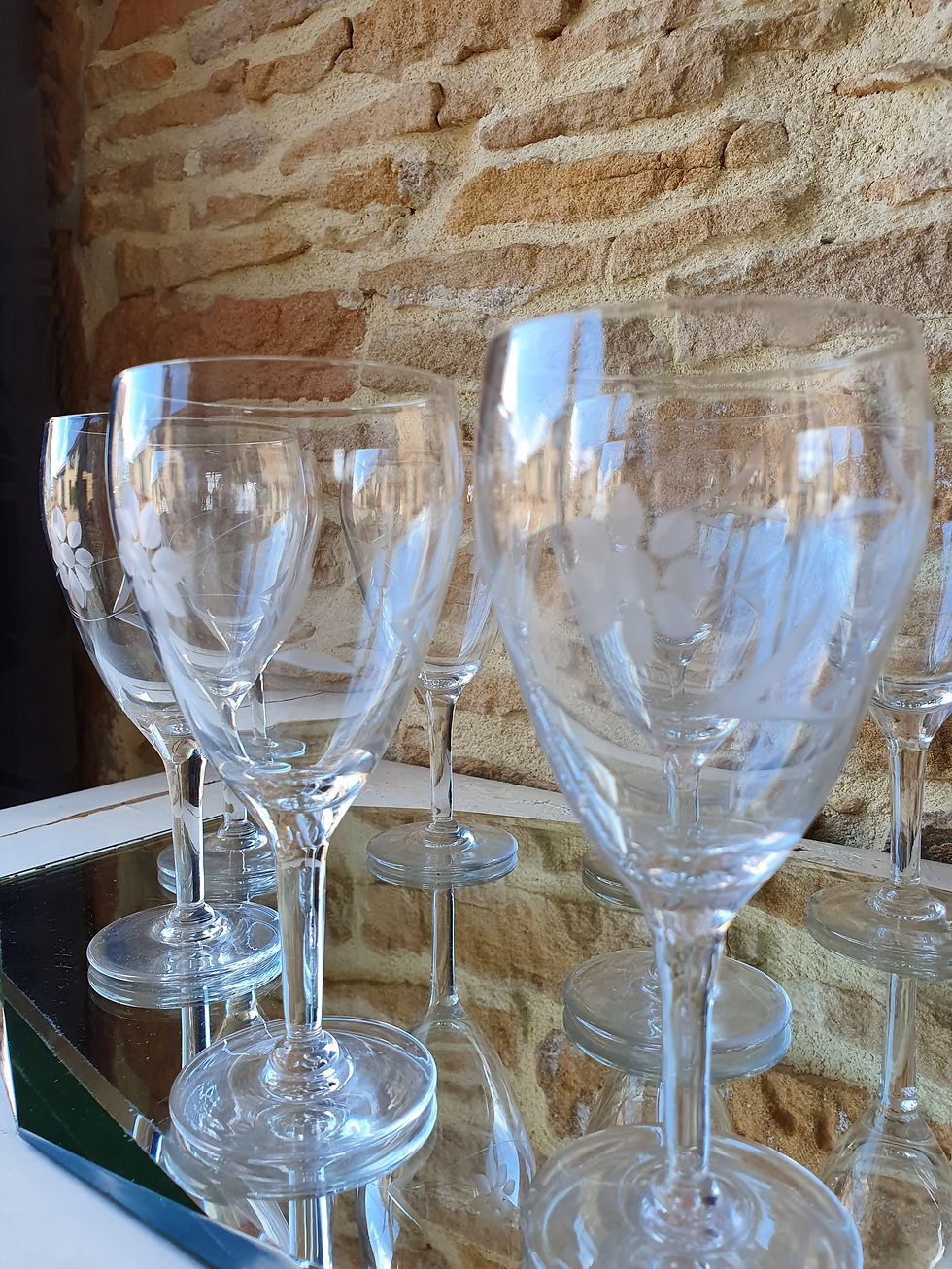 Verres à vin en cristal