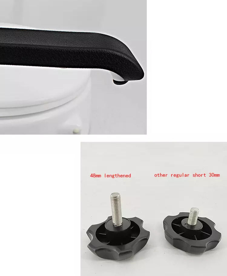 Thumbnail: Toilet Seat Riser with Rail Handle