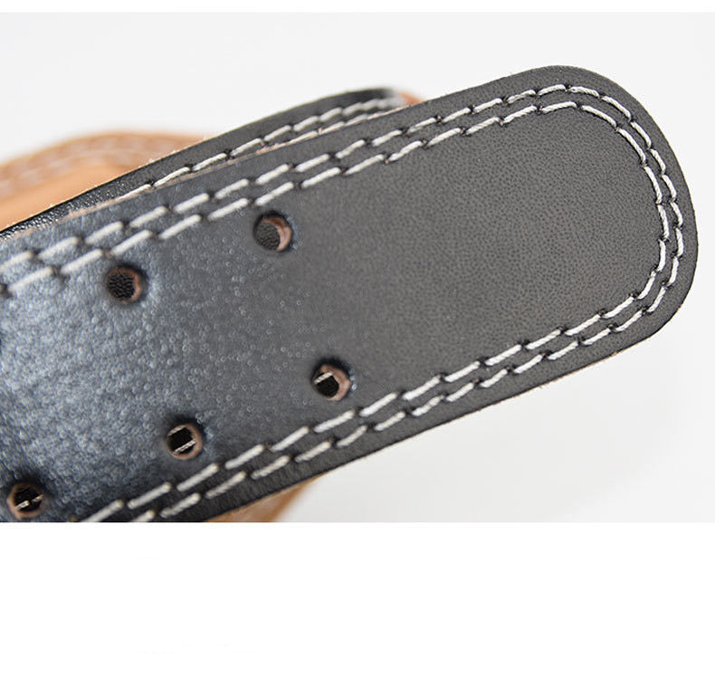 Thumbnail: Leather Weight Lifting Belt- Gym Training Support