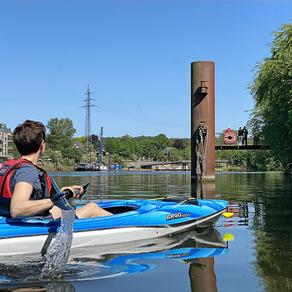 Kajakfahren im Hafen Geesthacht