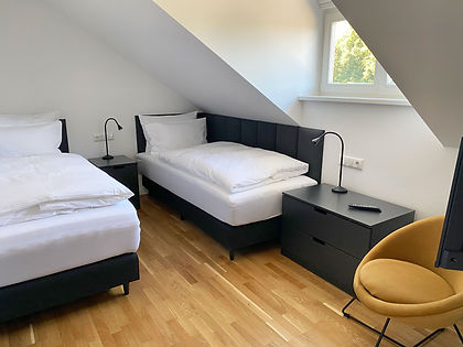 Attic room two single beds