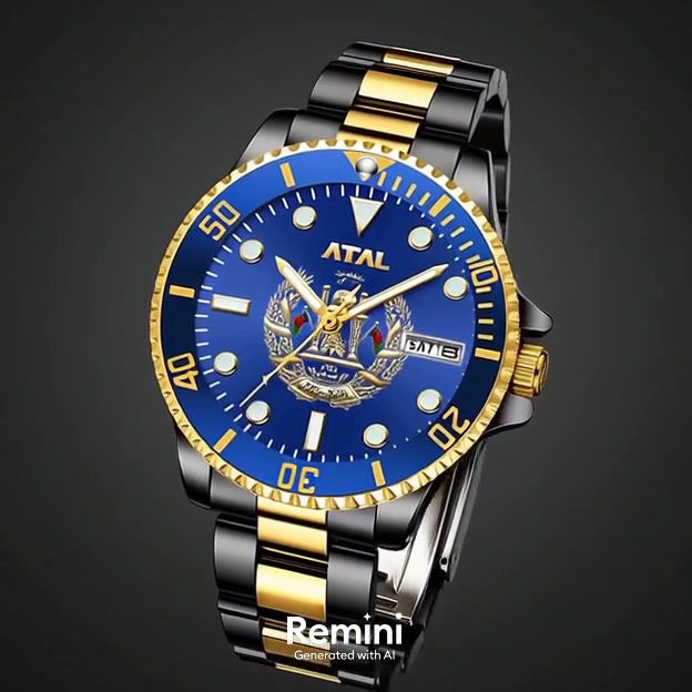 ATAL Blue Bezel Automatic Watch 42MM Dial, Waterproof, Stainless Steel Strap