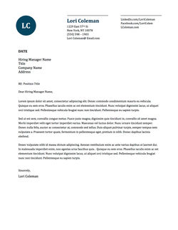 Cover Letter Template