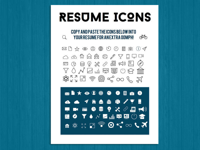54 PNG Resume Icons $4