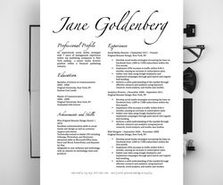 Jane Goldenberg Resume Template