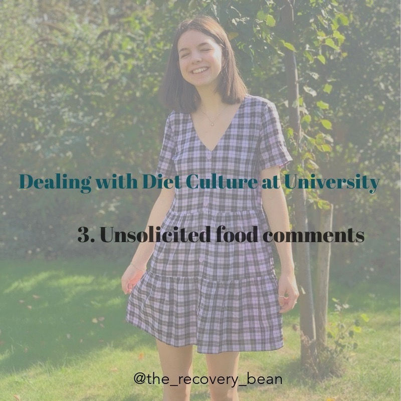 Unsolicited food comments - Dealing with Diet Culture at University
