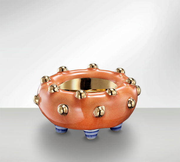 Teelicht «Kugeln» Indischrot