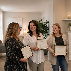 Wellness Canada School of Hypnosis Students showing off their certificates