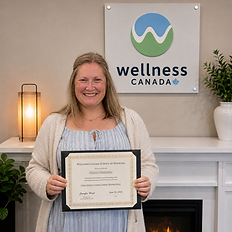 Wellness Canada School of Hypnosis Student showing off their certificate