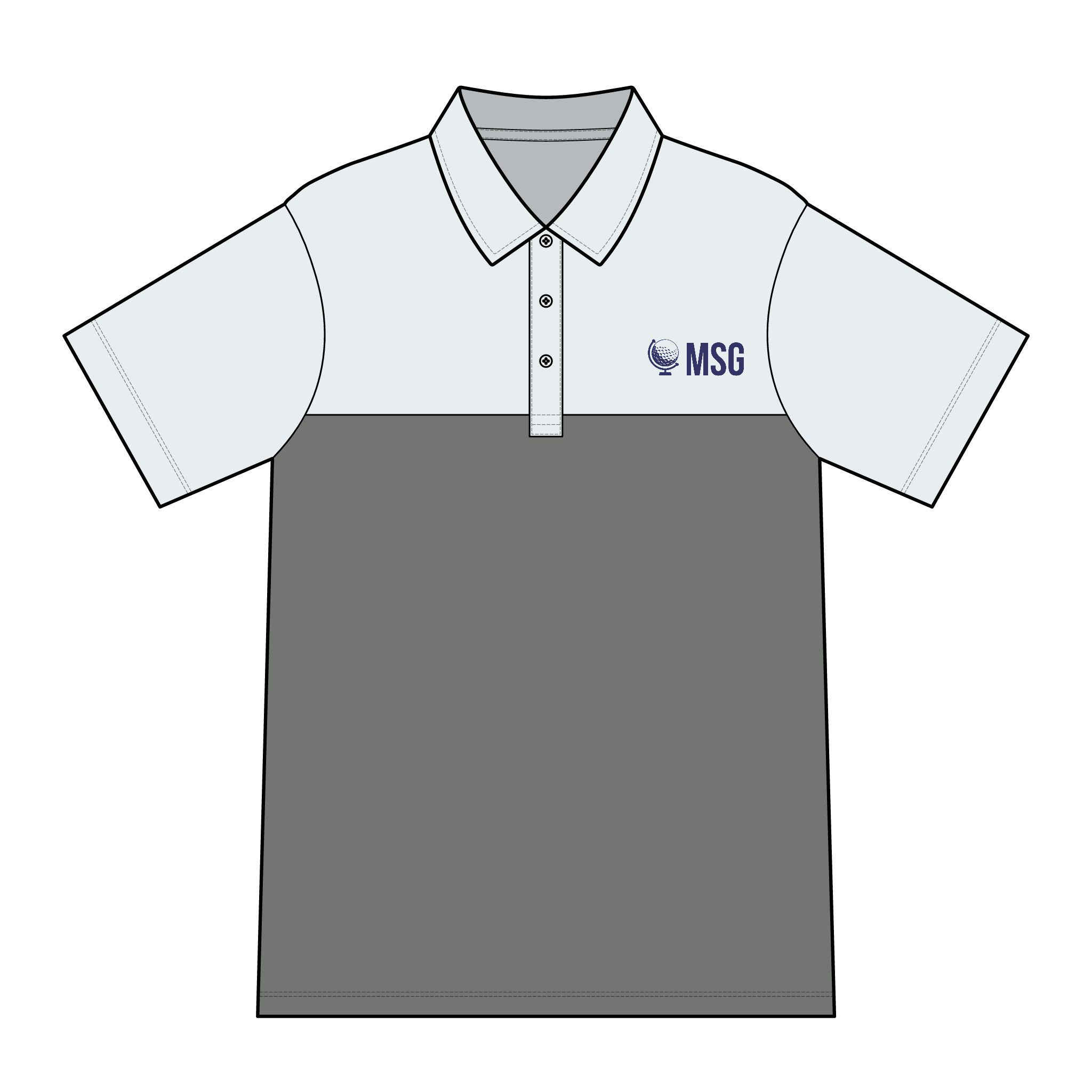 MSG Premium TravisMathew Blocked Performance Polo | Blue Logo