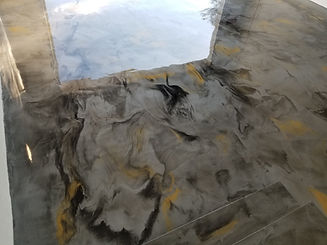 Multi Million Metallic epoxy floor in garage