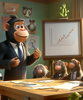 danzukic_01548_A_sharp-dressed_monkey_presenting_a_graph_on_a_w_a0f6a00d-c59f-484a-8607-14