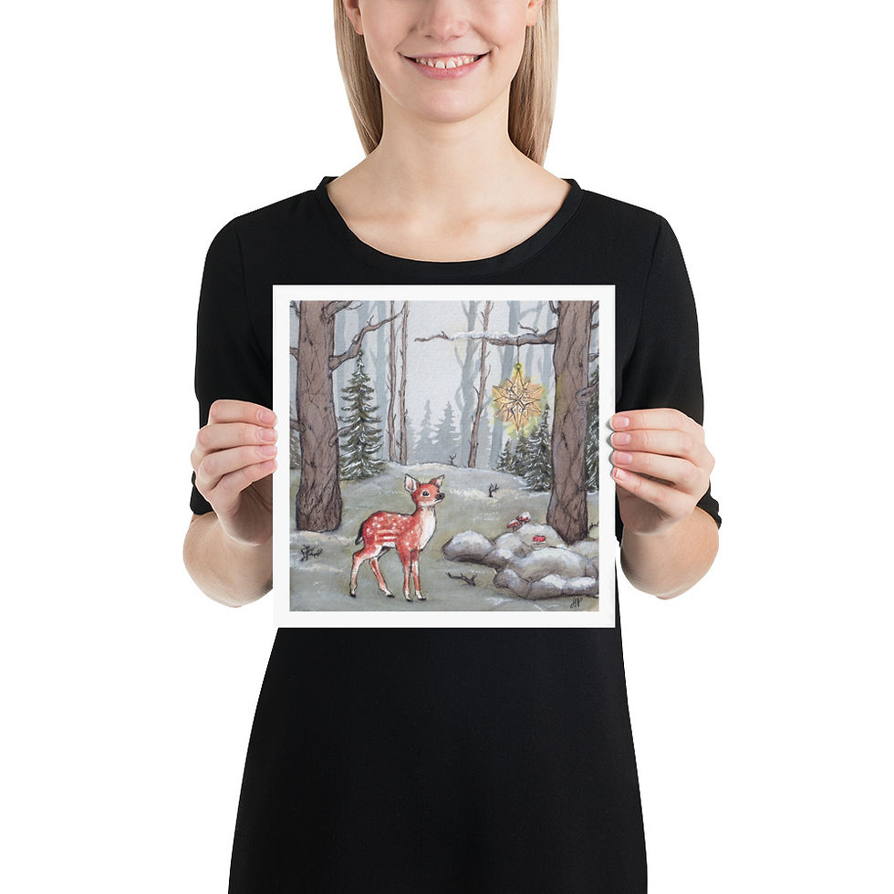 Thumbnail: ‘Fawns First Snow’ - A Winter Magic Print