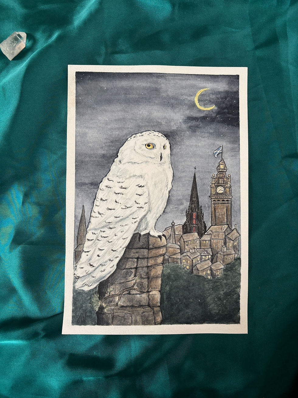Thumbnail: 'The Watcher Over the City' Original Watercolour Painting