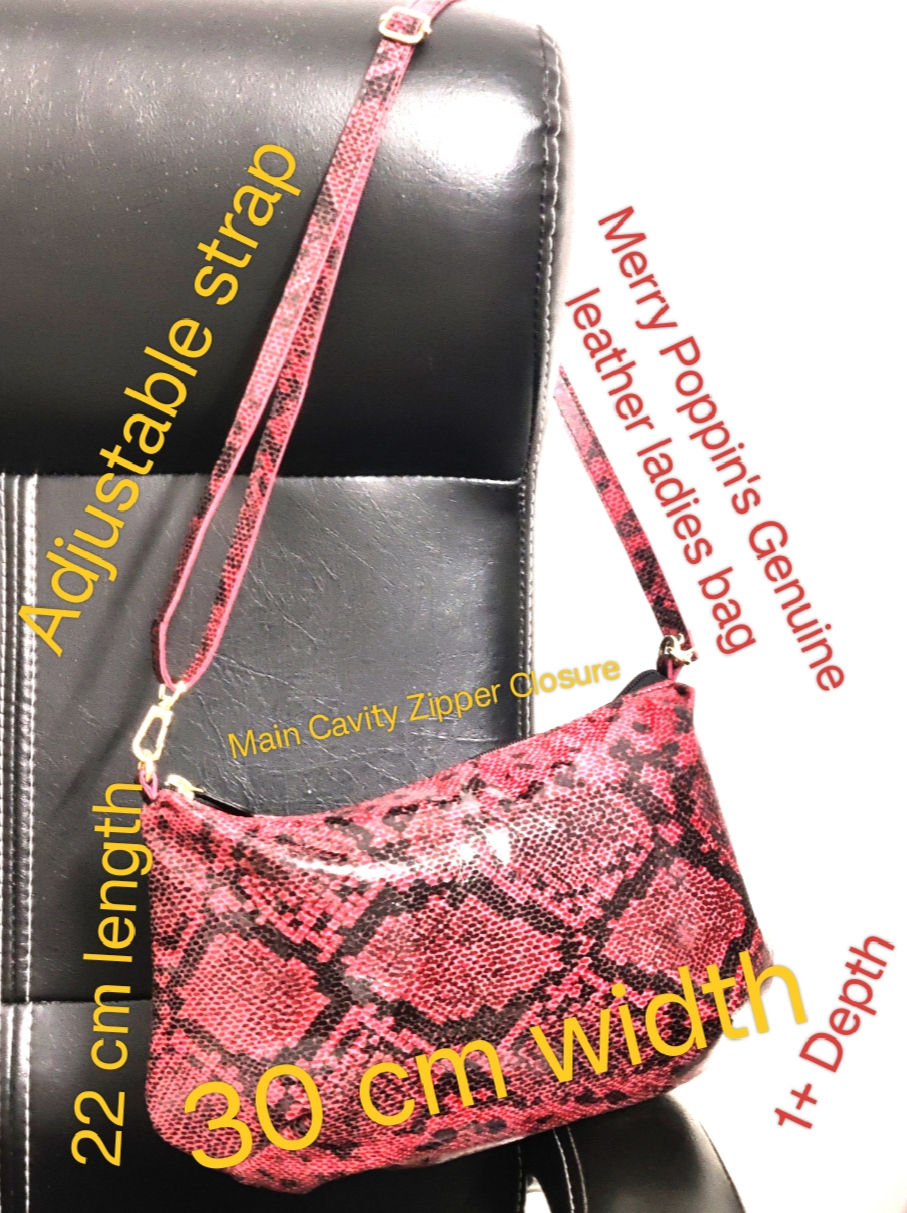 Miniature : ladies leather shoulder bag in foil