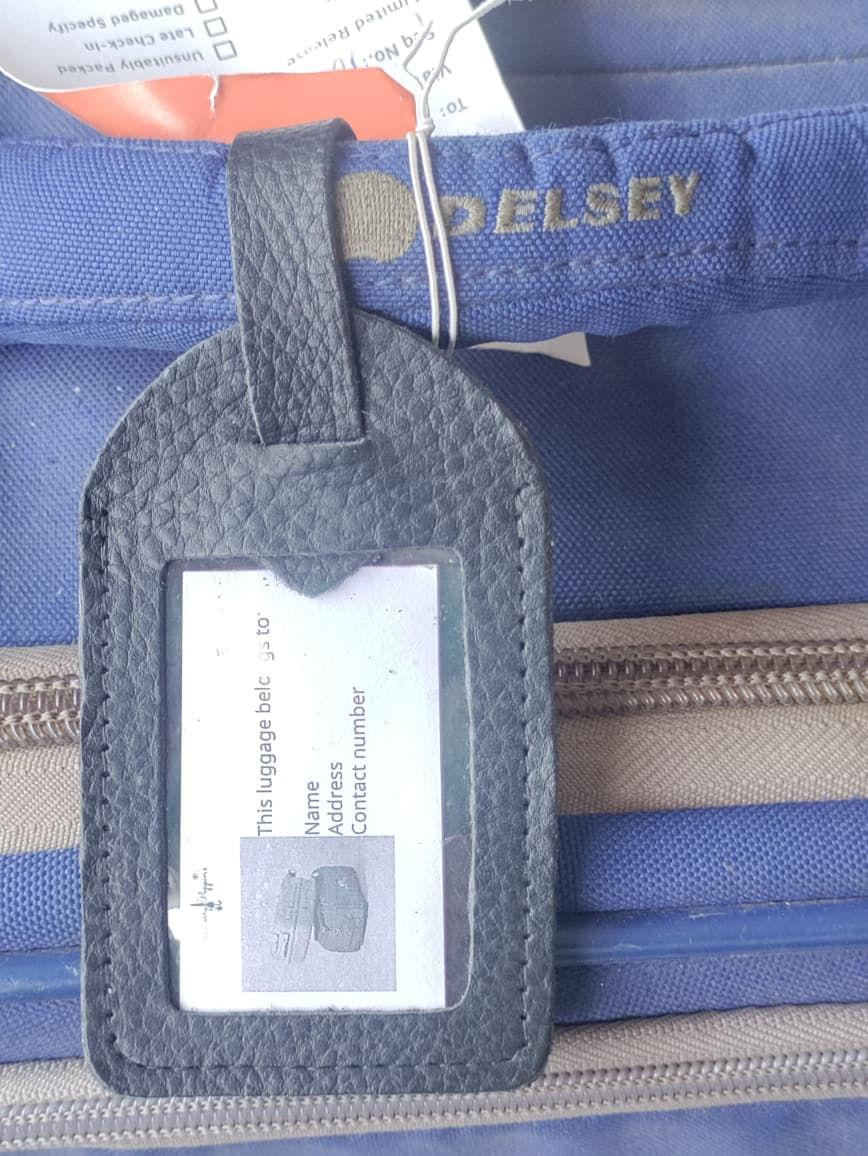 leather lugagetraveltag