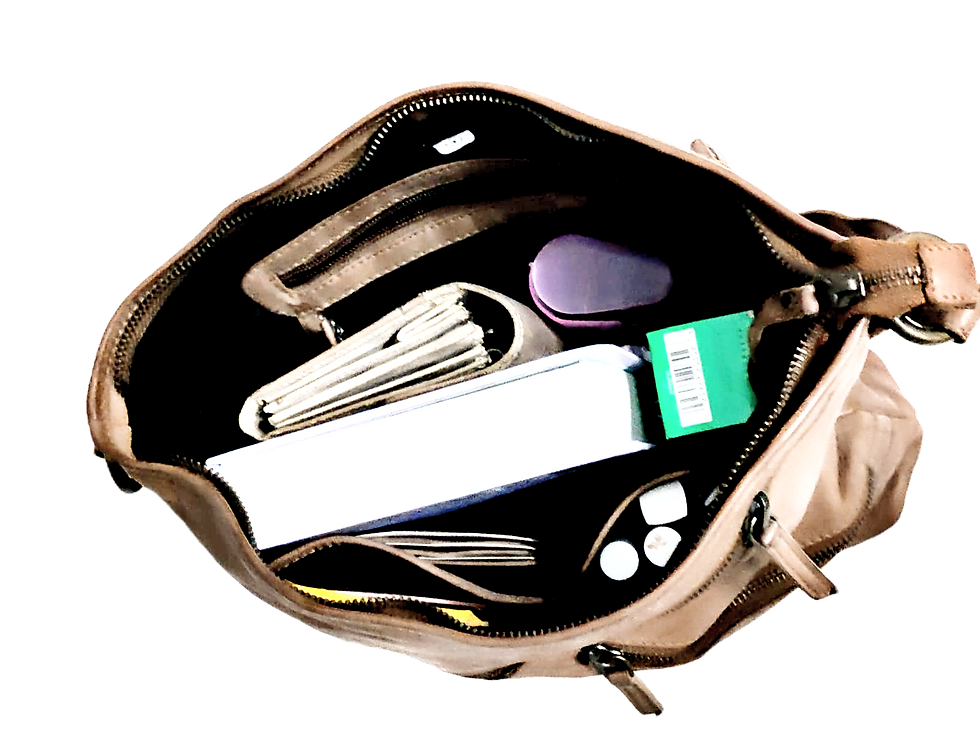 Thumbnail: Ladies shoulder bag cognac  front side view