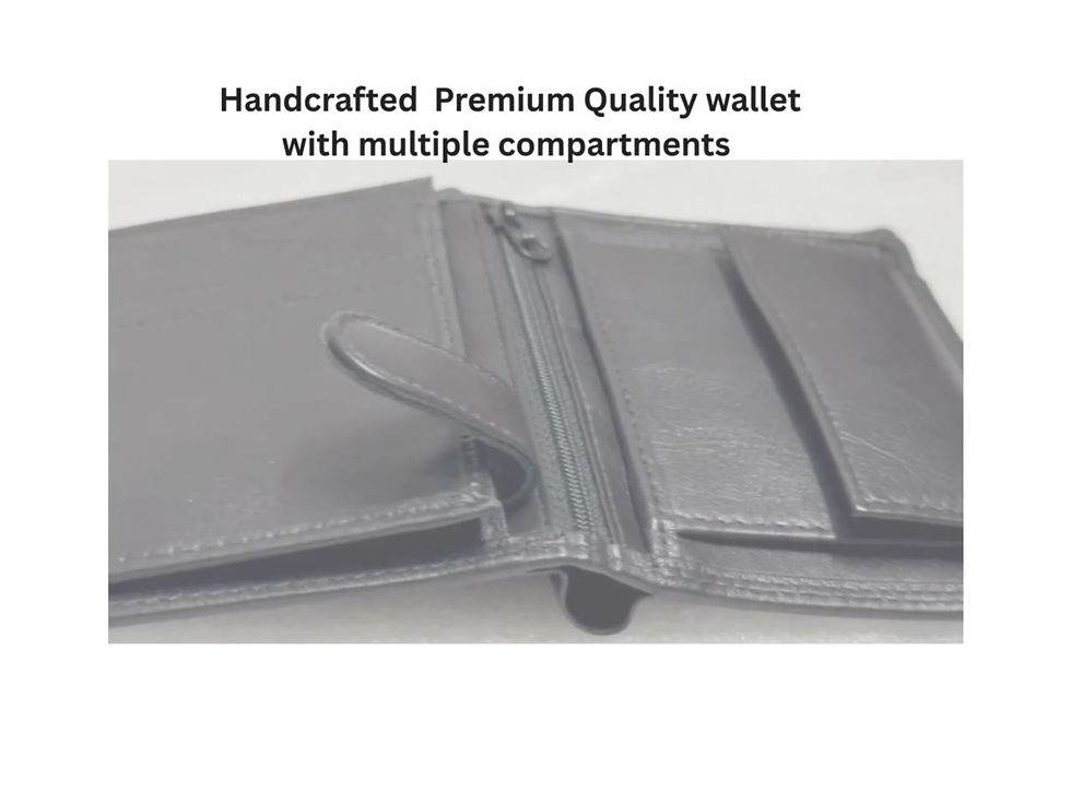 Thumbnail: Handcrafted genuine leather coat wallet in black color