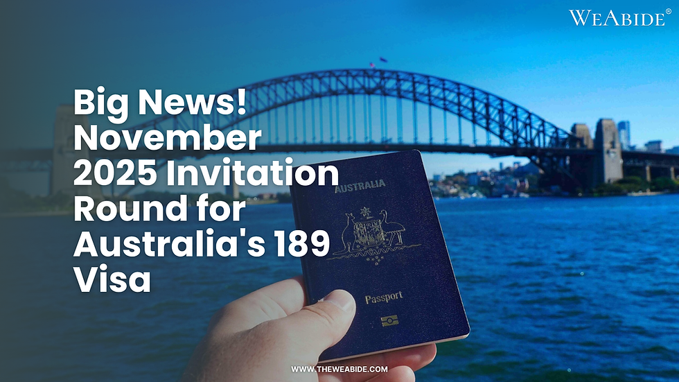 Big News! November 2025 Invitation Round for Australia's 189 Visa: Key Takeaways and Strategies