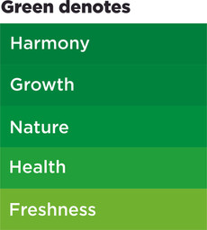 Shades of Green color with its meaning