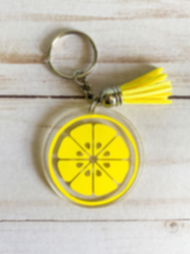 Yellow Lemon Keychain