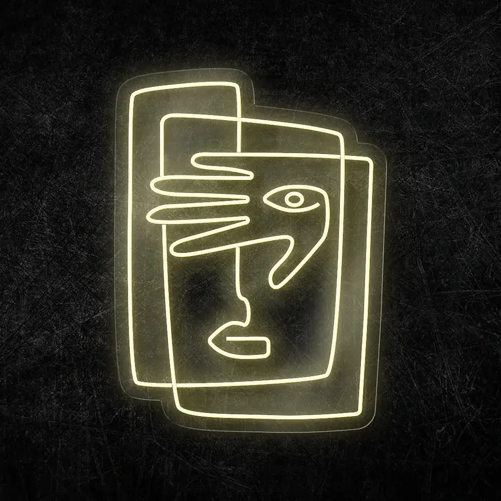 Küçük resim: Picasso Face Neon Art