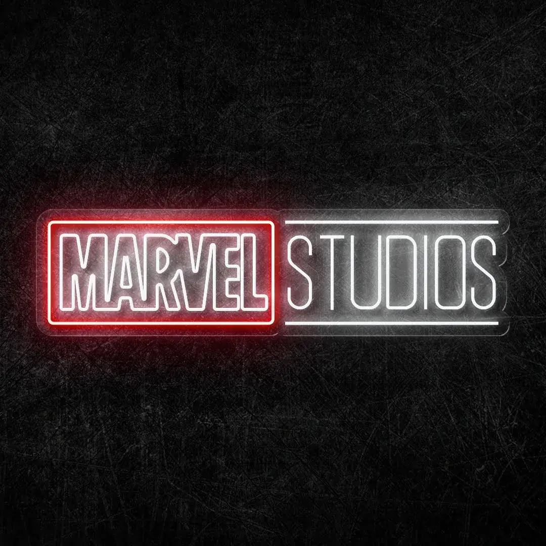 Marvel Studios Logo Neon LED Tabela 100x25 cm