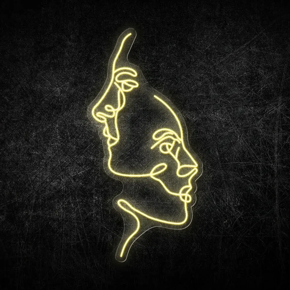Two Faces Neon LED Tabela