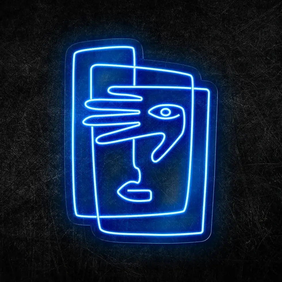Küçük resim: Picasso Face Neon Art
