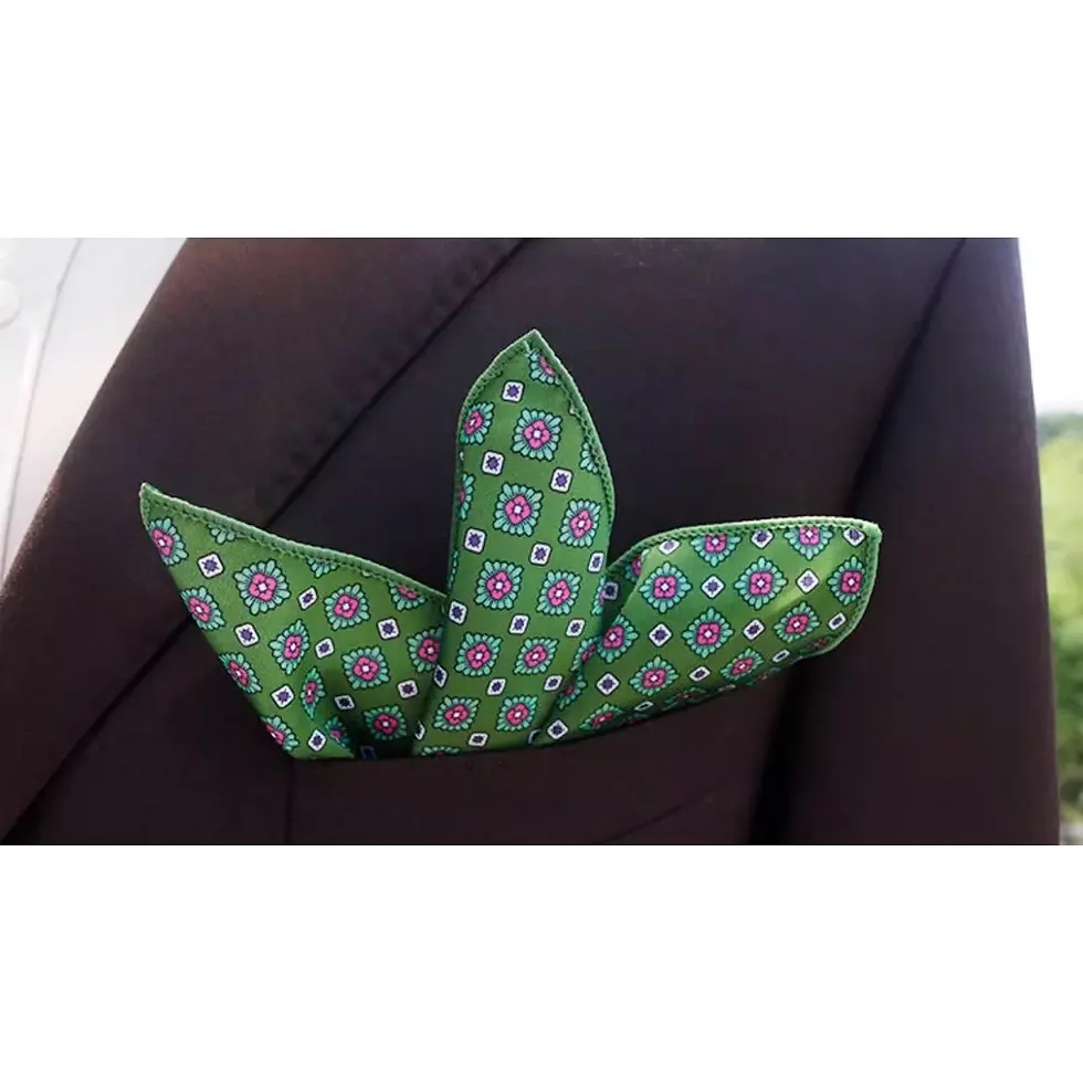 Thumbnail: 2025 New Floral Printed Pocket Square for Men Formal Silky Soft Handkerchief
