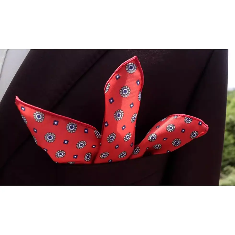 Thumbnail: 2025 New Floral Printed Pocket Square for Men Formal Silky Soft Handkerchief