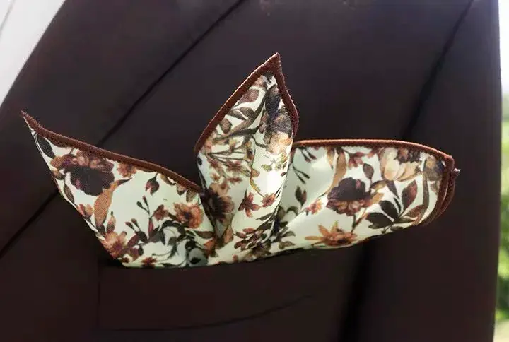 Thumbnail: 2025 New Floral Printed Pocket Square for Men Formal Silky Soft Handkerchief