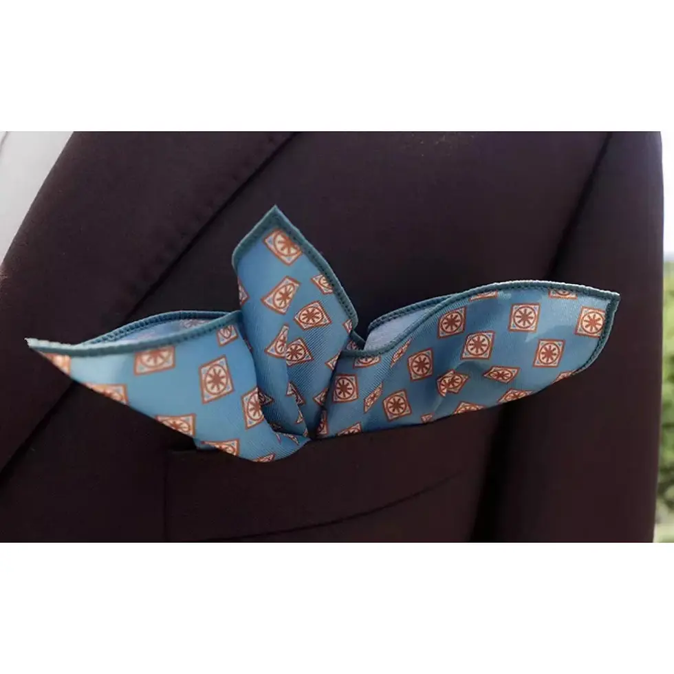Thumbnail: 2025 New Floral Printed Pocket Square for Men Formal Silky Soft Handkerchief