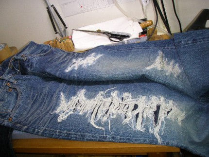 ダメージ加工の補強