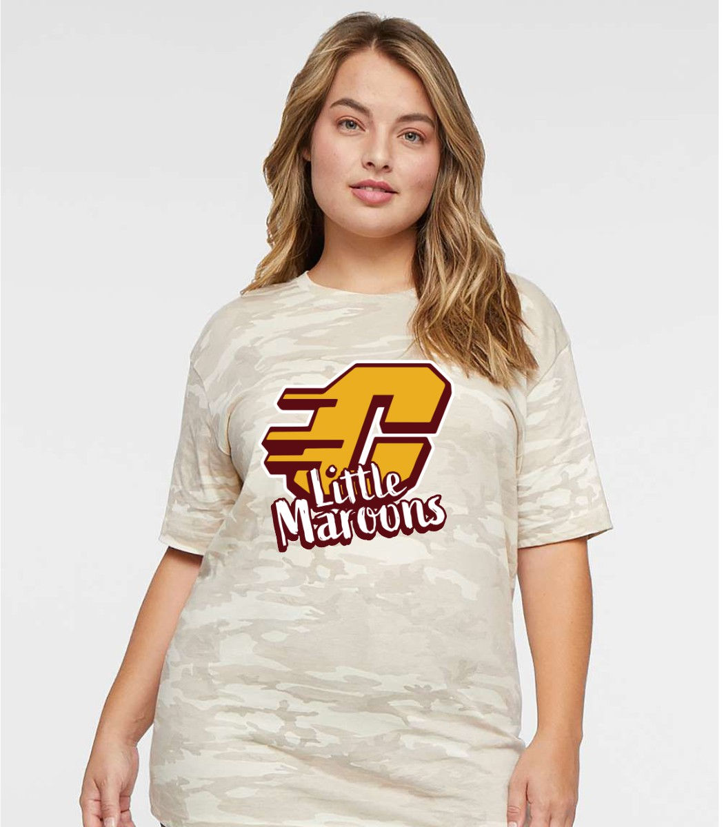 Little Maroons Logo Camo Tee