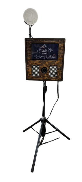 Brown and black retro style open air photo booth