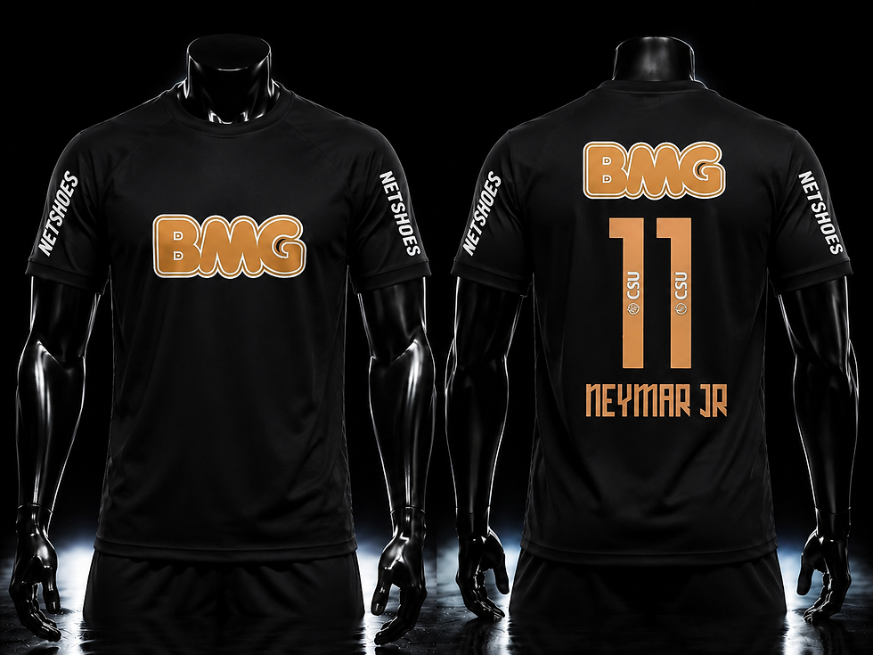 Miniatura: Camisa  Neymar Jr 11 BMG – Branca, Manga Curta, Estilo Futebol 