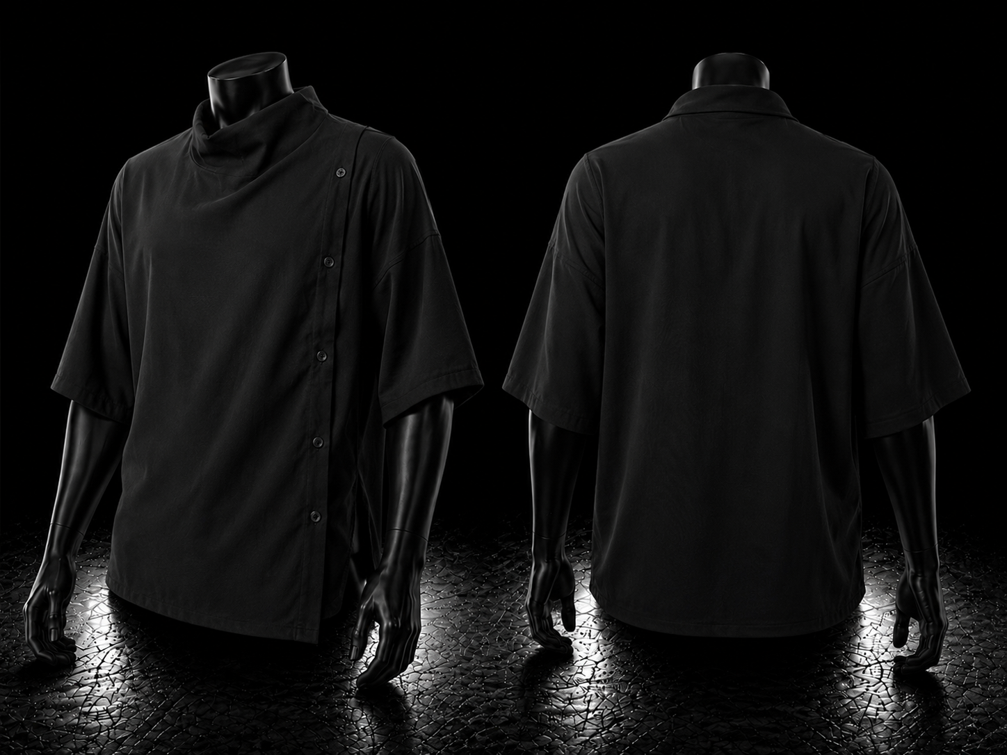 Camisa Masculina Gola Alta Casual – Elegante, Moderna e Confortável para o Dia a