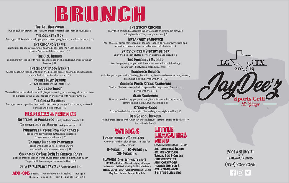 Jay Deez Trifold Menu 1