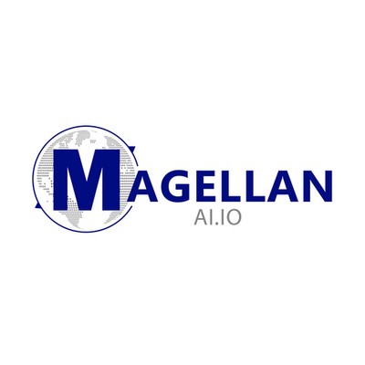 A logo for Magellanai.io designed by Vanbrey Media