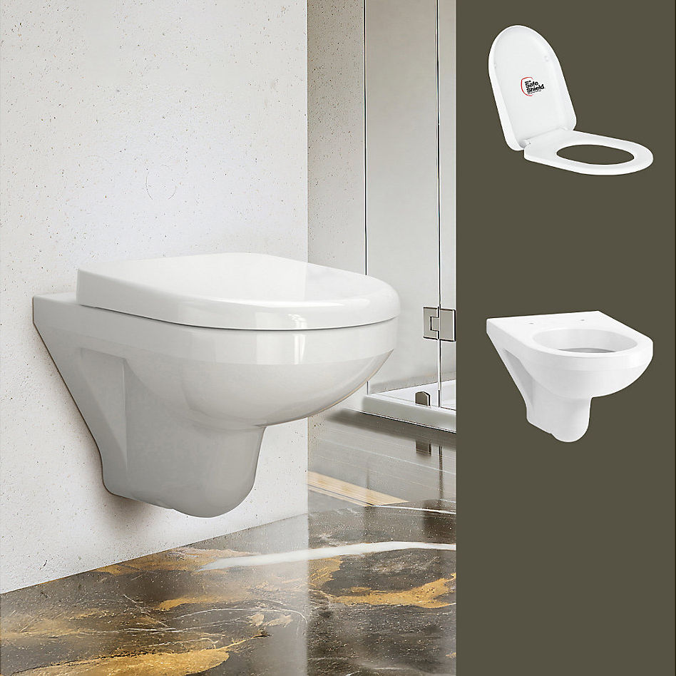 Span Round Wall Hung Toilet with Seat